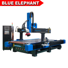 Máquina de perfuração do isopor azul da promoção e máquina de perfuração de madeira Router novo do CNC da mobília com o eixo de perfuração lateral